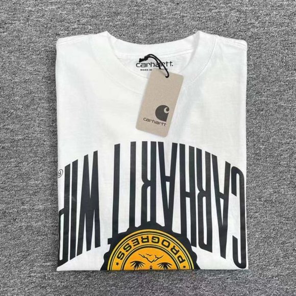 CARHARTT White Letter Yellow Icon T-Shirt - White Short Sleeve - Picture 4 of 11